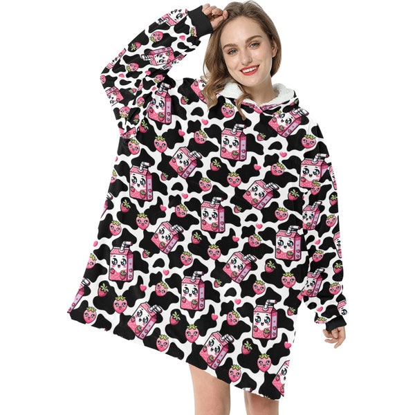 Cow oversized blanket hoodie etsy
