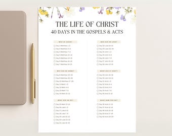 Life of Jesus Bible Reading Plan – 40-Days Through the Gospels and Acts