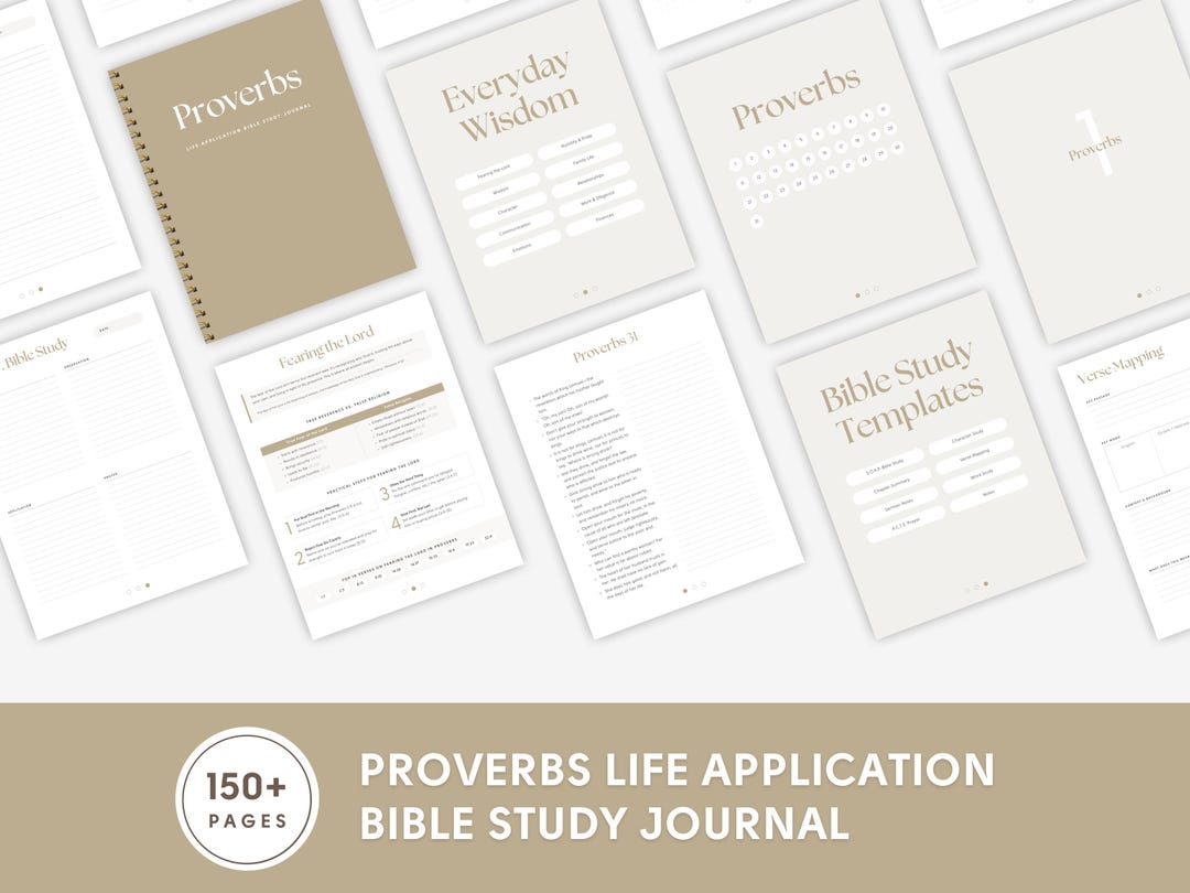 Proverbs Journaling Bible With Life Application Guides & Bible Study ...