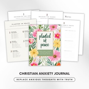 Christian Anxiety Journal – Scripture Writing to Calm Your Mind image 1