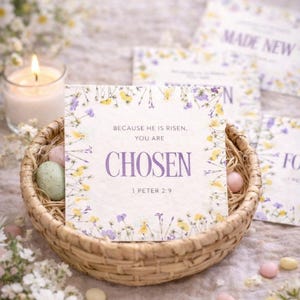 He Is Risen Scripture Cards – 24 Bible Verses
