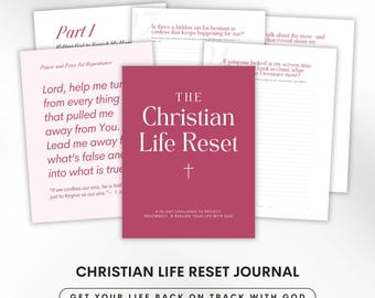 Christian Life Reset Journal – 30 Guided Prompts to Grow Spiritually