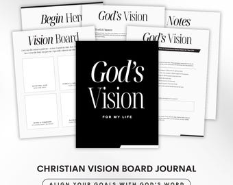Christian Vision Board Journal with 30 Day Bible Reading Plan