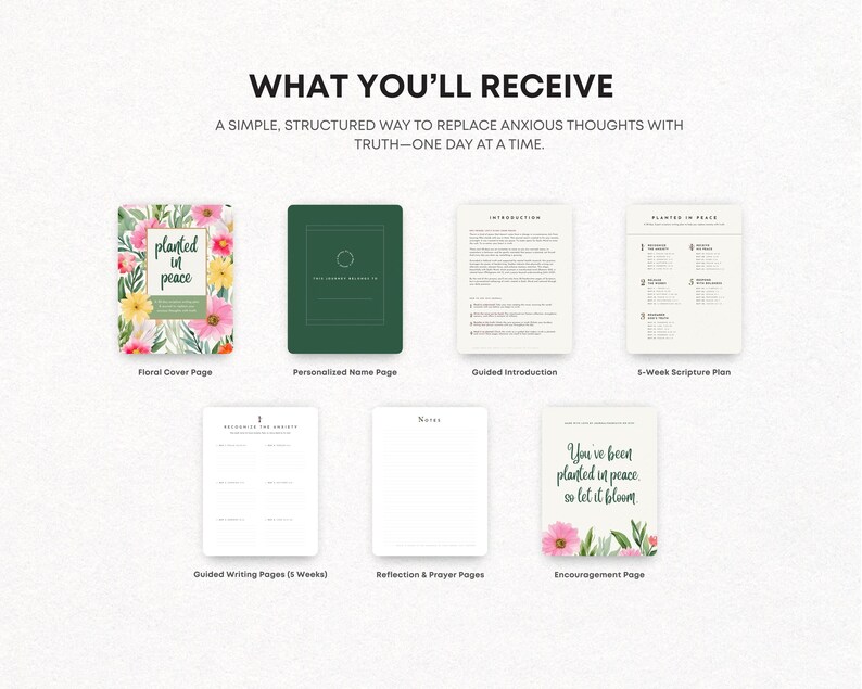 Christian Anxiety Journal – Scripture Writing to Calm Your Mind image 2