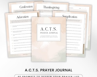 ACTS Prayer Journal – 40 Guided Prayer Prompts