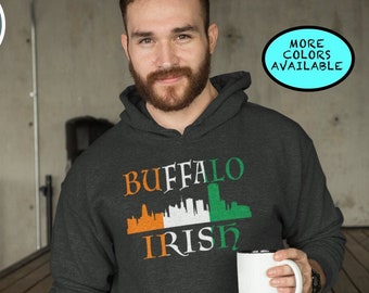 Buffalo St Patricks Day, Buffalo Saint Patricks Day, Buffalo Irish, Buffalo Shamrock, Buffalo Saint Paddys Day, bluza z kapturem Buffalo Parade