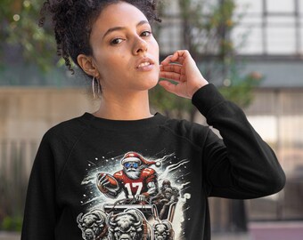 Bluza świąteczna Josha Allena, sweter Buffalo Bills, Święty Mikołaj Josha Allena, Buffalo Hardcore, Boże Narodzenie w Buffalo, bluza Bills Mafia