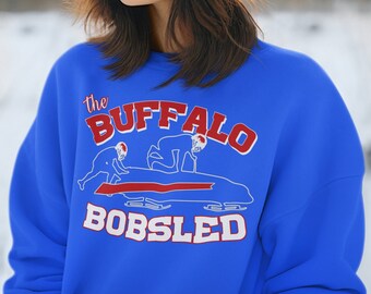 Sweter Buffalo Bobsled, pług Shnow, Buffalo Bills, Bills Mafia, 716, prezent Buffalo Bills, sweter Bills Mafia, Buffashove, Buffalovable