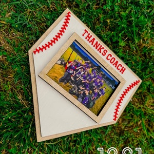 Personalized Photo Plaque for Baseball Coach, Personalized Baseball Coach Appreciation Gift, Season End Gift for Baseball or Softball Coach