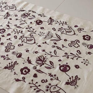 Embroidered Linen Table Runner-Traditional Ukrainian Folk Design-Handmade Embroidered HomeTextiles-Linen Table Runners & Napkins