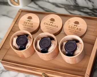 Personalized Watches for Men, Wood Watch with Wooden Custom Watch Box, Best Man Gift, Husband Gift,Boyfriend Gift,Gifts for Dad,Gift For Him