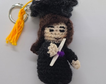 Handmade Crochet Graduation Keychain: Keepsake Gift