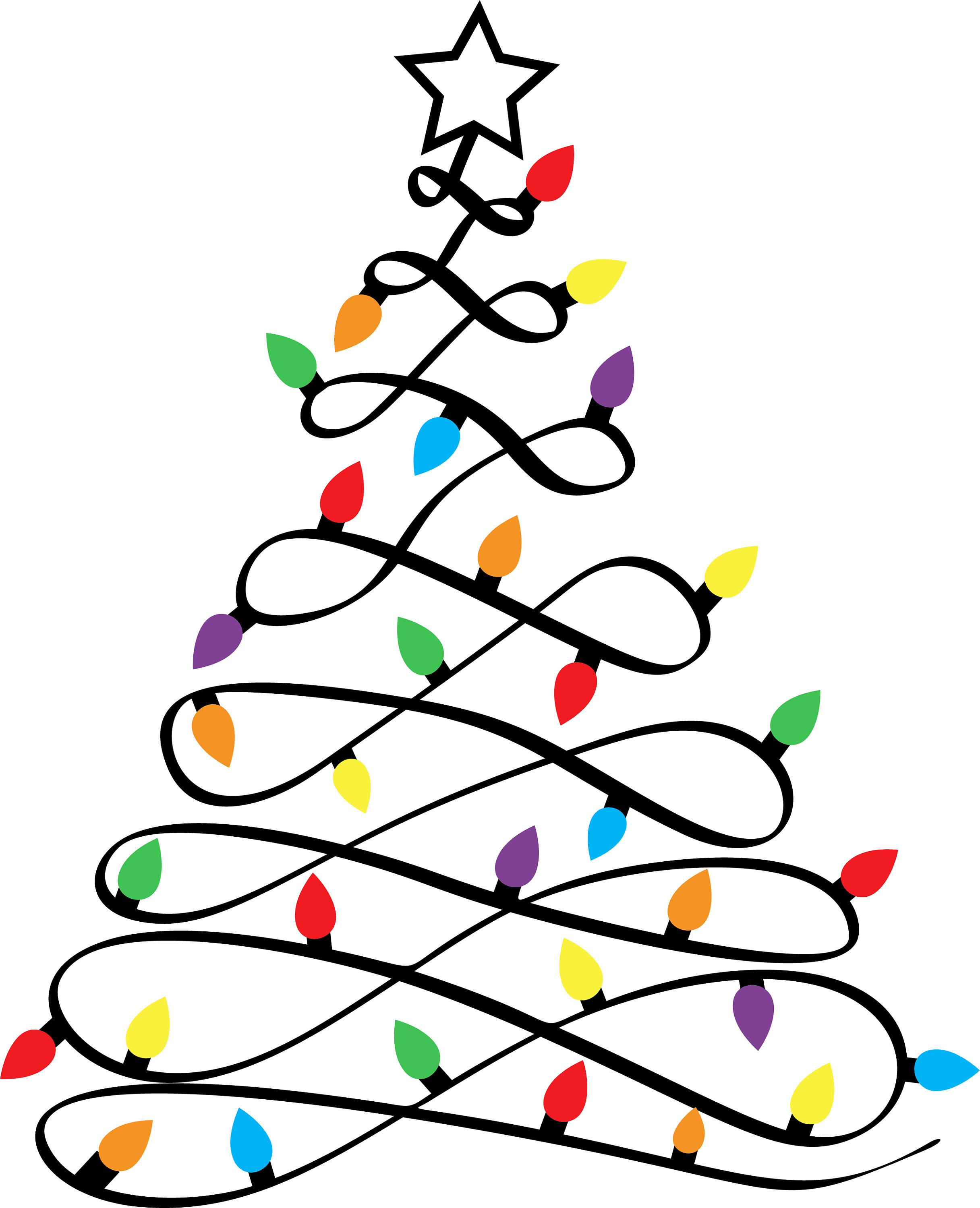 Christmas Lights Tree Png,svg Made From Christmas Lights Digital File