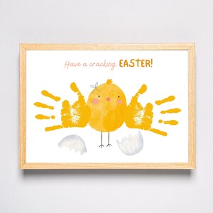 Have a cracking EASTER - Ostern Handabdruck Art Craft - Kinder Baby Kleinkind - Geschenk Andenken DIY Karte - Printable-Klassenzimmer Kindertagesstätte Vorschule