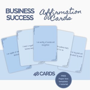 Cartes d'affirmation de réussite en affaires - Affirmations positives du jour - Évolution de carrière - Jeu d'affirmations de motivation en affaires
