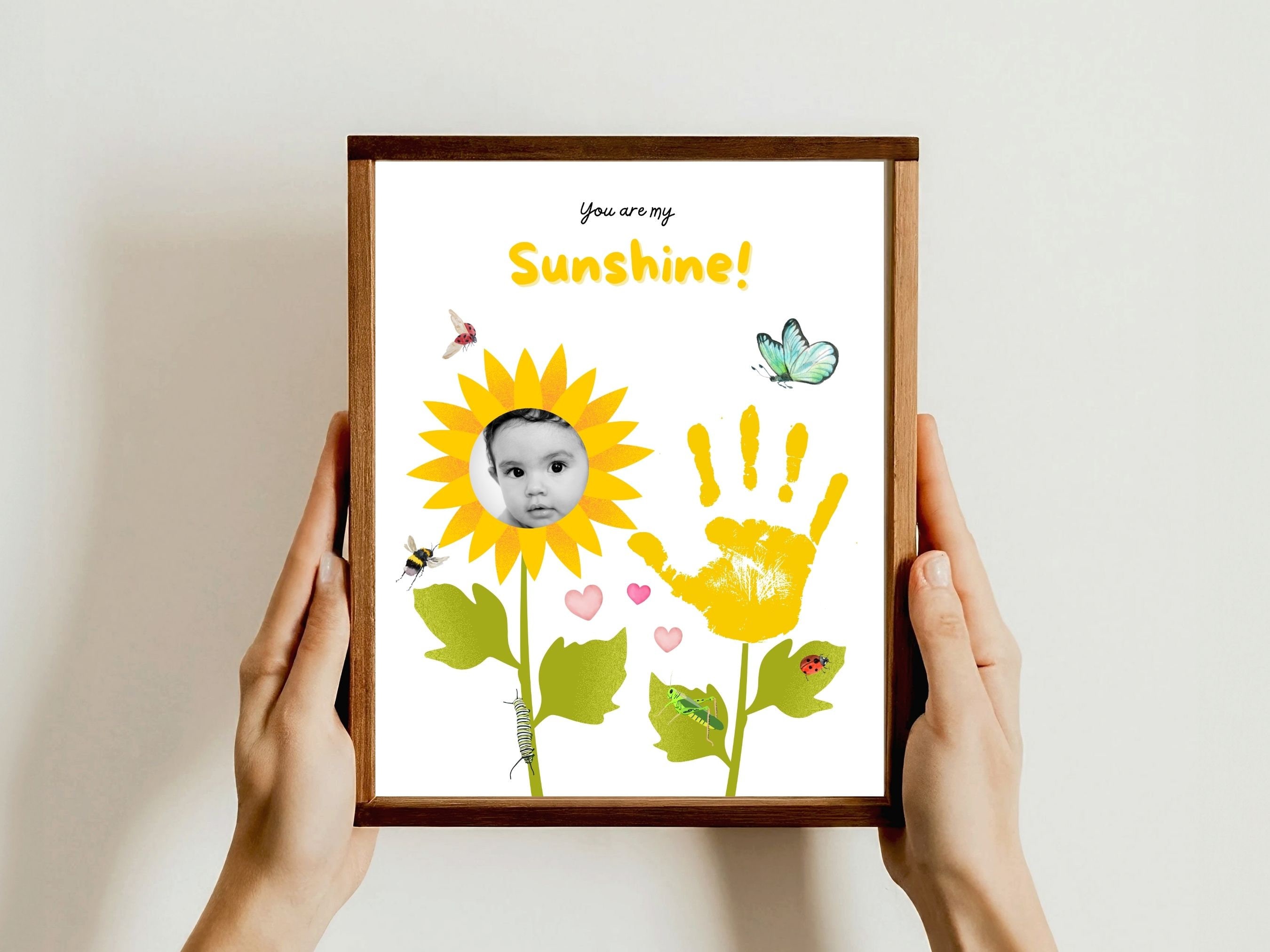 You Are My Sunshine - Photo Frame Handprint Art Craft - Sun Flower -DIY ...