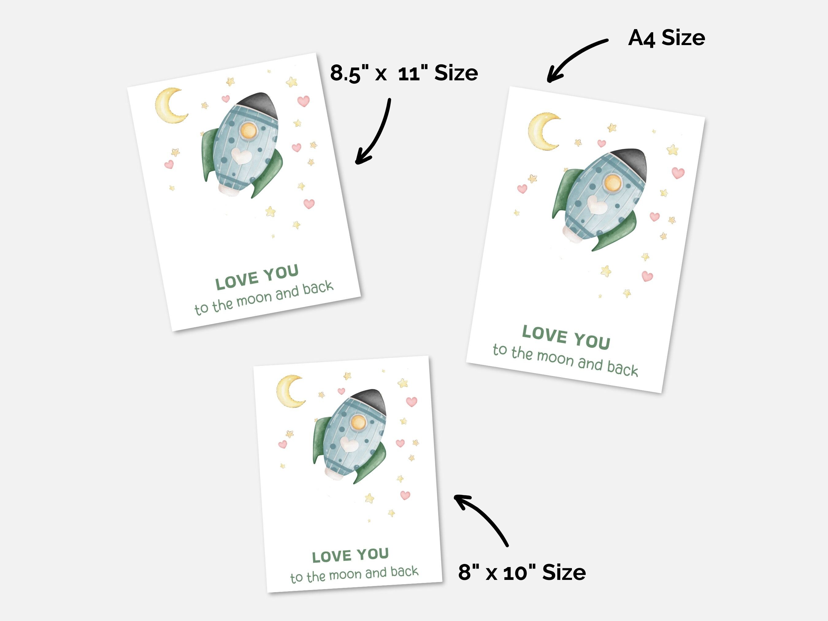 LOVE YOU to the Moon and Back - Handprint Art Craft - Mom Dad Grandma ...