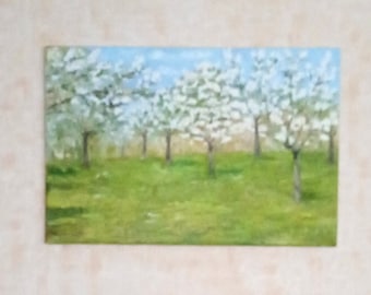 Original Ölgemälde "Apfelblüte in Werder" 40x60
