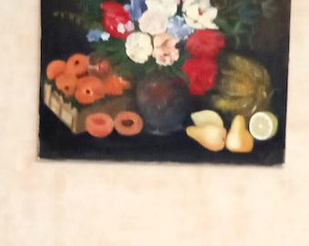 Still life flowers and fruits