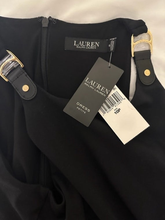 Brand New Ralph Lauren Black Label Stunning Black Dress Size Petite 10  Sleeveless Design With Gold Buckle Shoulder Accents Adds Elegance. - Etsy