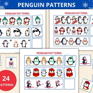 Christmas Patterns Worksheets,What Comes Next Activity,Pattern Activity,Xmas Preschool,Complete the Pattern,winter Busy Book Pages,sequence game