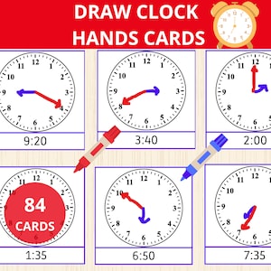 Wijzers tekenen, klokactiviteit, tijd vertellen, leer de tijd, uurwerk, leer tijd vertellen, tijd leren, wijzers tekenen, tijd vertellen