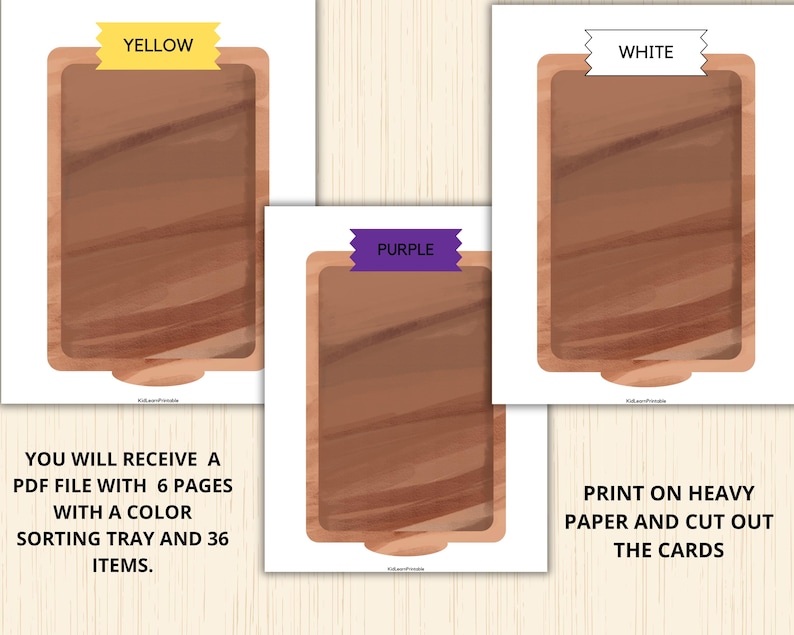 Fruits and Vegetables Sorting Activity,color Matching Game,fruits and ...