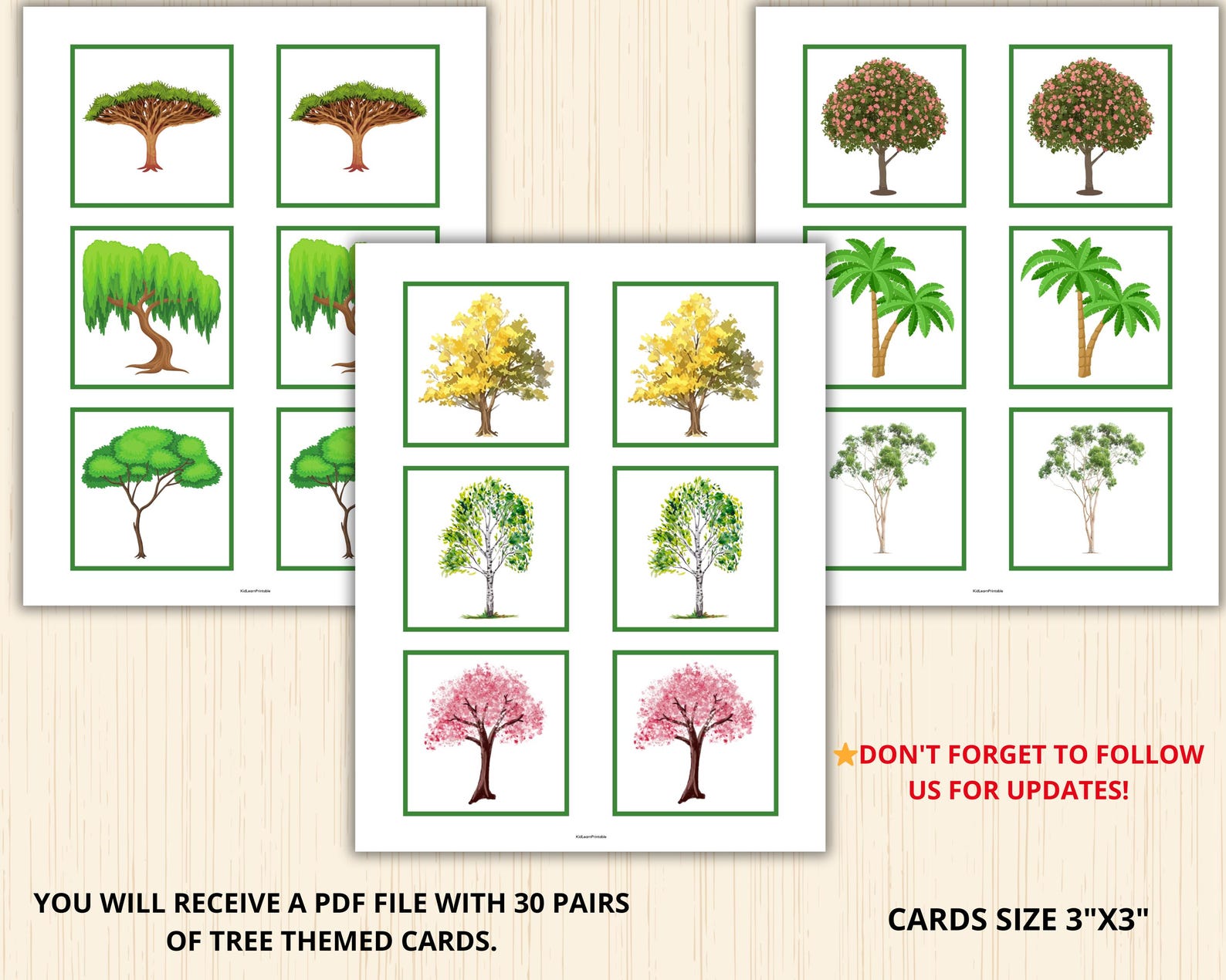Tree Memory Game,tree Matching Game,tree Unit Study,nature Memory Game ...