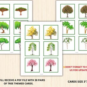 Tree Memory Game,tree Matching Game,tree Unit Study,nature Memory Game ...