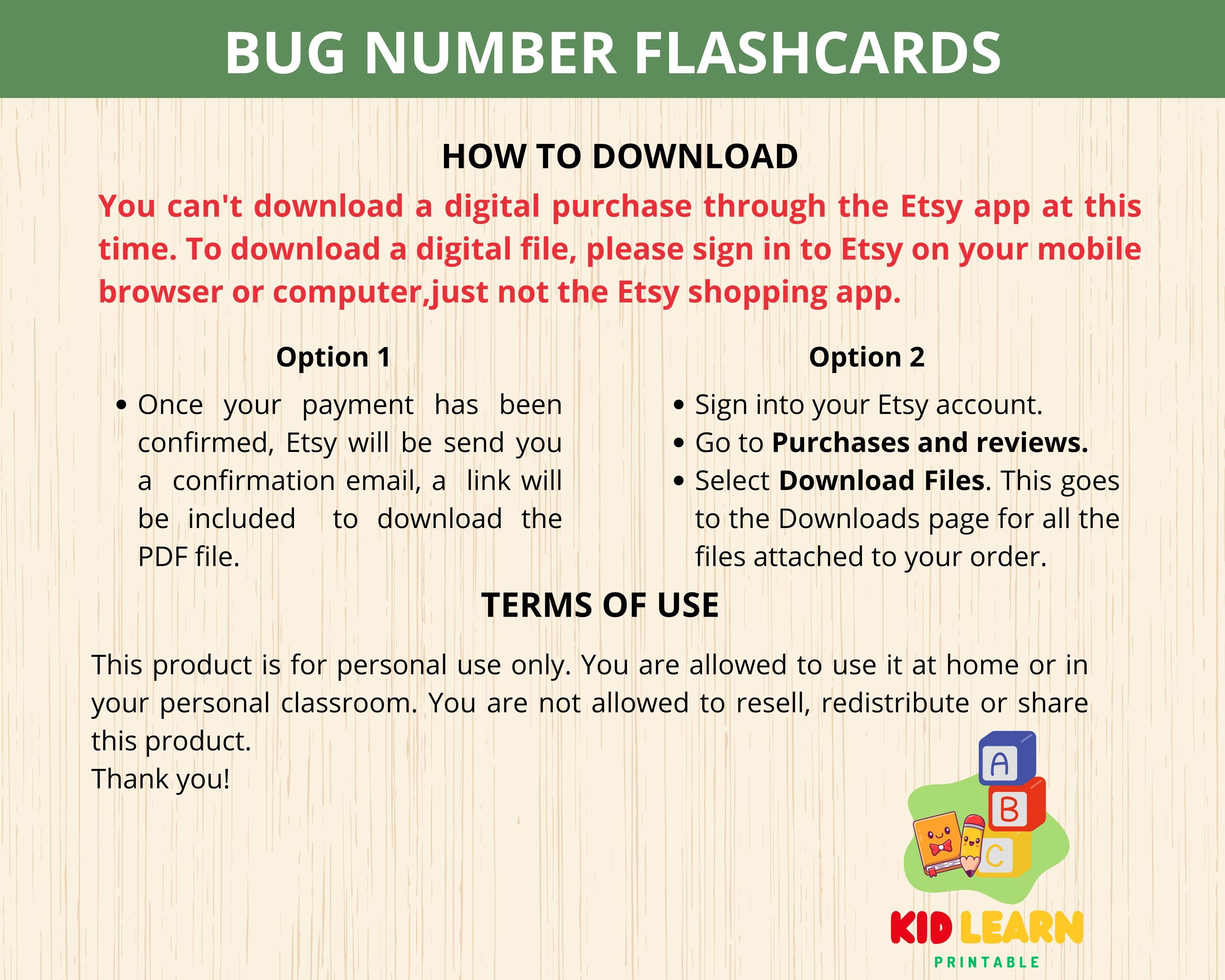 Bugs Number Flashcard,minibeast Number Cards,insect Preschool,nature ...