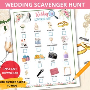 wedding scavenger hunt,kids wedding activity,Wedding Treasure Hunt,Wedding Party Game,wedding I spy,wedding game kids,wedding quiet activity