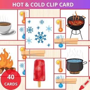 Ordinamento caldo e freddo, attività sensoriale caldo e freddo, Montessori caldo contro freddo, gioco di ordinamento prescolare, tempo in cerchio, attività di abbinamento, scuola materna