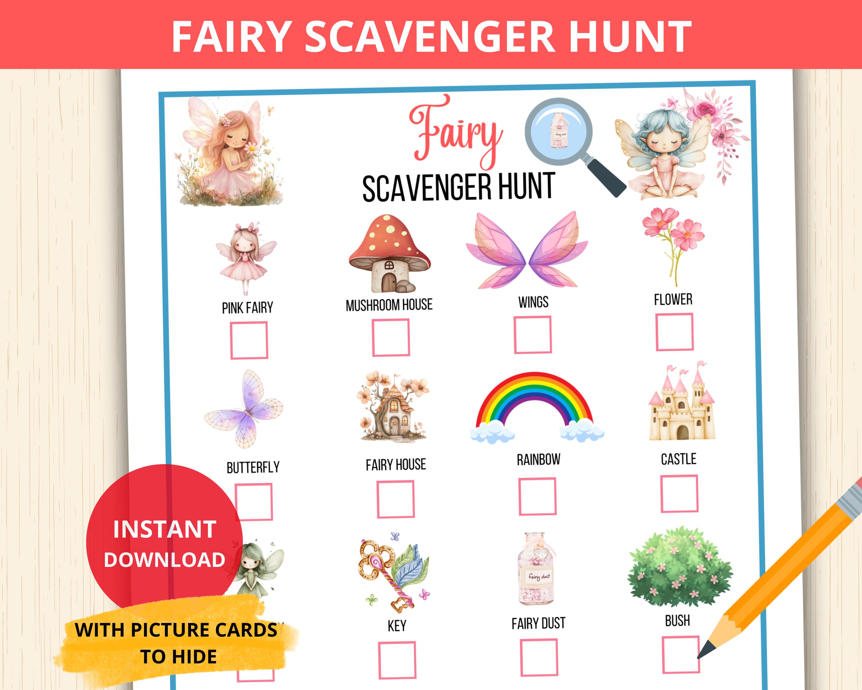 Fairy Scavenger Hunt,fairy Garden Party Games,fairy Birthday Party ...