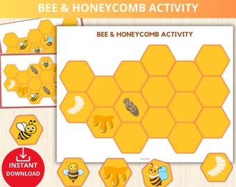 bee preschool activity,Bee unit study,honeybee busy book,Sensory Bin Activity,bee Montessori,counting bee,spring bee center,bee pattern prek