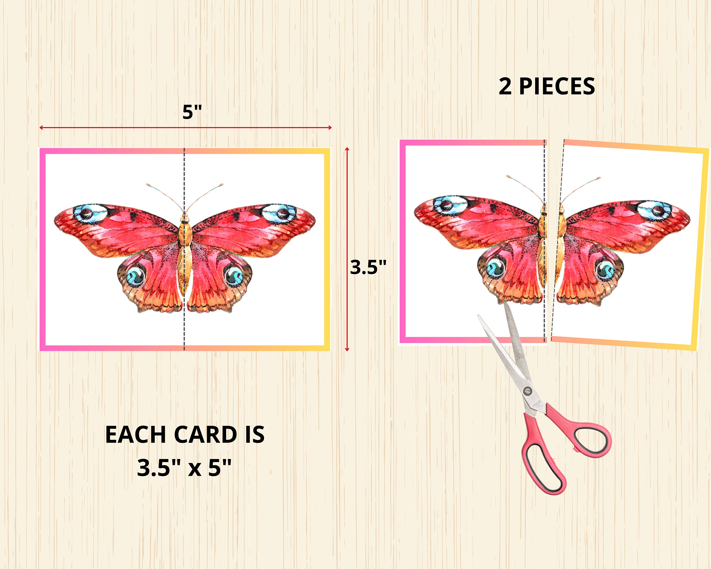 Butterfly Matching Activity, Butterfly Puzzles,symmetry Puzzle