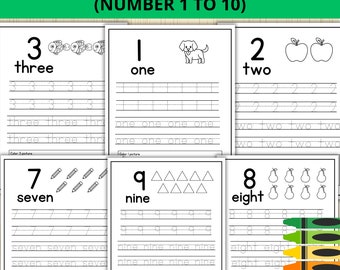 1-10 printable number tracing,preschool worksheet, homeschool , teacher resources,Kindergarten Tracing Numbers,kids handwriting practice.