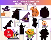 Halloween Shadow Matching Cards,halloween Montessori Activity,Halloween Party,Montessori Matching Card,Halloween toddler,halloween preschool
