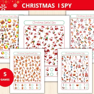 Christmas I Spy game,I Spy for Kids,Kids Christmas Activity,Xmas Worksheets,xmas montessori,Look and Find,Counting Activity,Christmas prek
