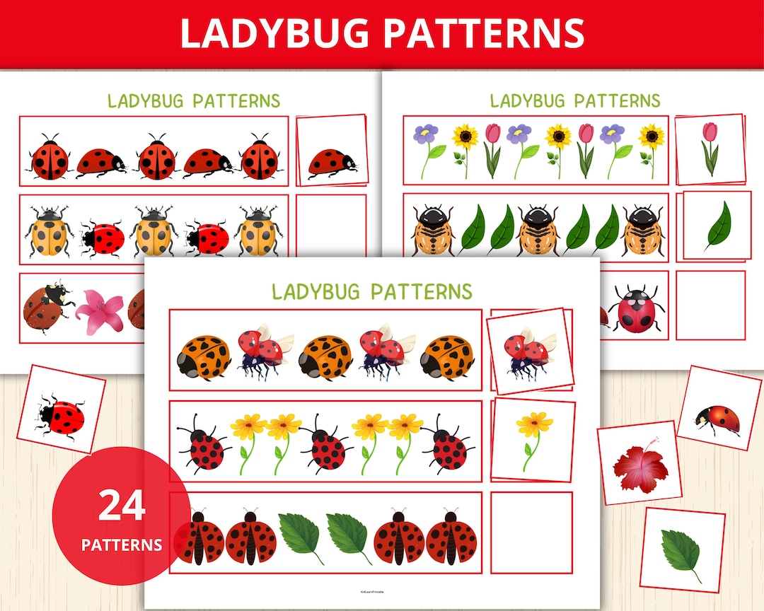 Ladybug Patterns,what Comes Next,preschool Pattern Activity,sequencing ...