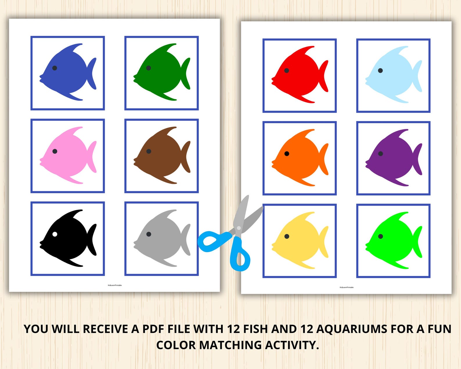 Fish Color Sorting,aquarium Color Matching,fish Busy Book,fish Unit ...