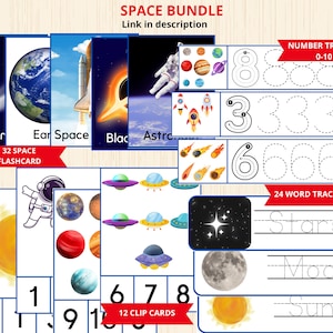 Space Count and Clip Cards,outer Space Activity,numbers 1-10,preschool ...