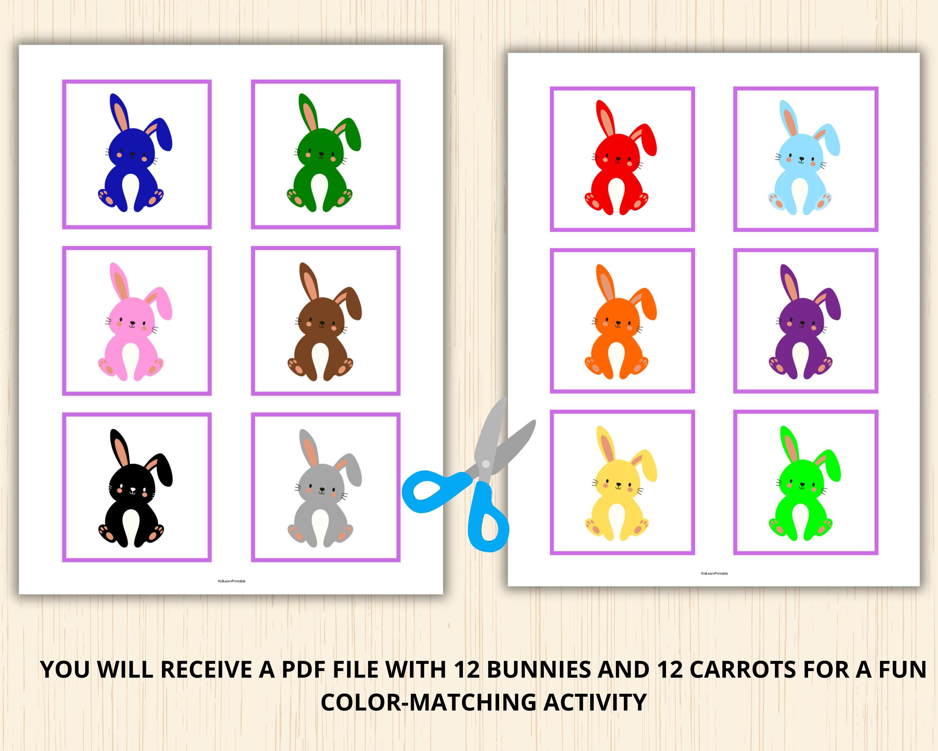 Easter Color Matching,bunny Color Match,easter Matching Game,color ...