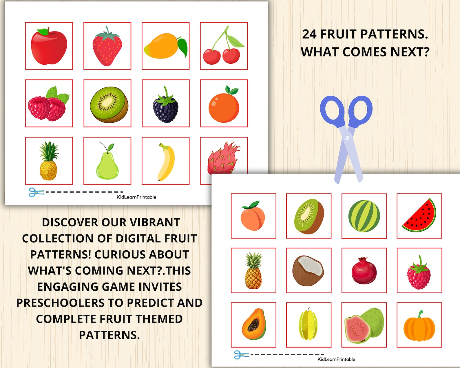 Fruit Patterns,what Comes Next,scissors Skills,fruit Activities,fruit ...