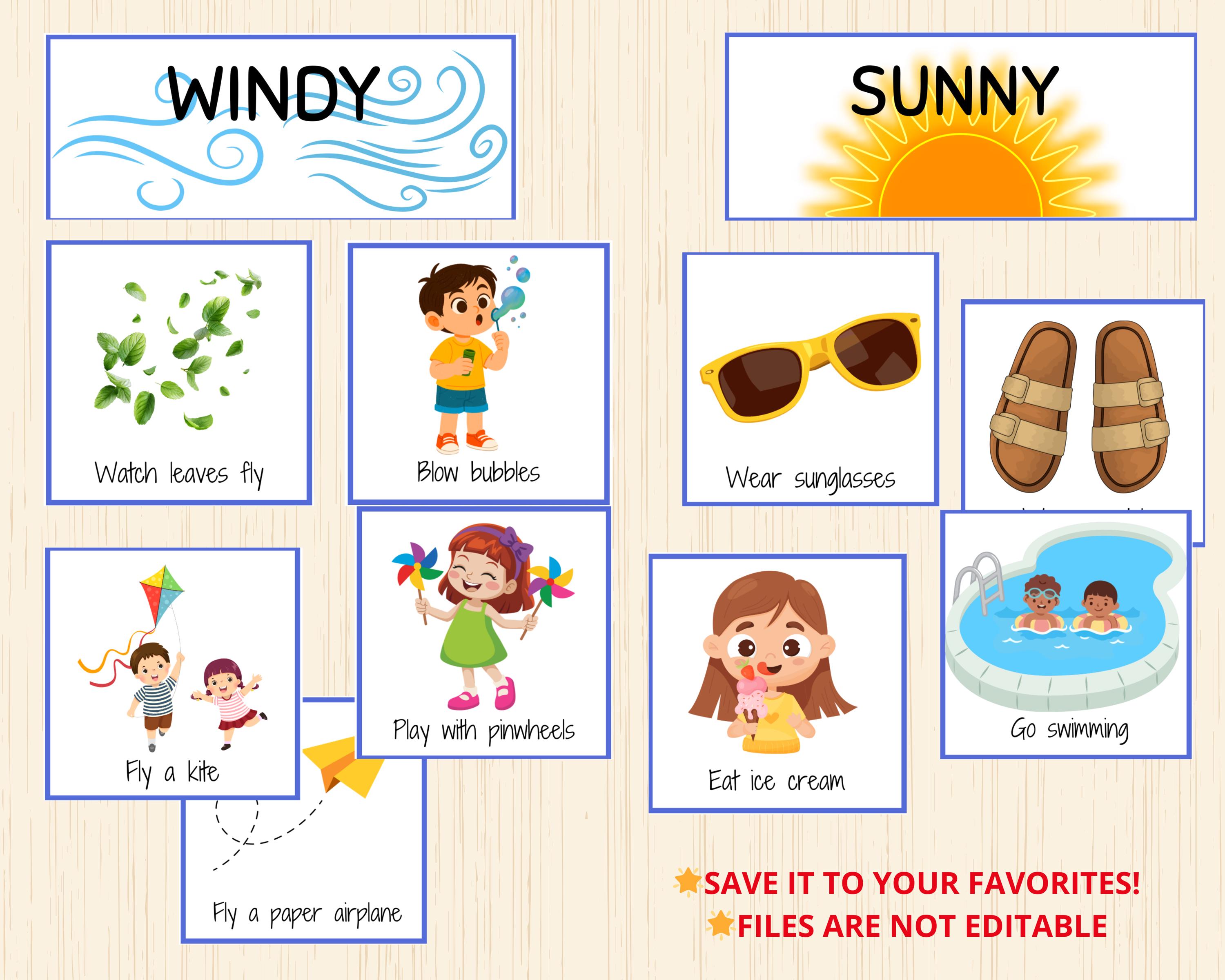 Weather. Sort Classify Weather Sorting Activity,preschool Weather Game,weather Classification ...