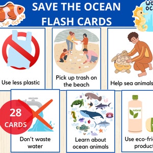 Flashcard animali marini,schede flash animali dell'oceano,salva l'oceano,carte vita marina,attività estiva,giornata della terra, carte in 3 parti,montessori,scuola materna