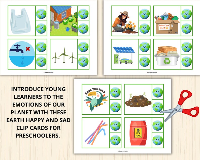 You will receive one PDF with 44 clip cards, Eartg Day, US Letter Size  (8.5"x11")
Print on heavy paper and cut out the cards
Files are not editable