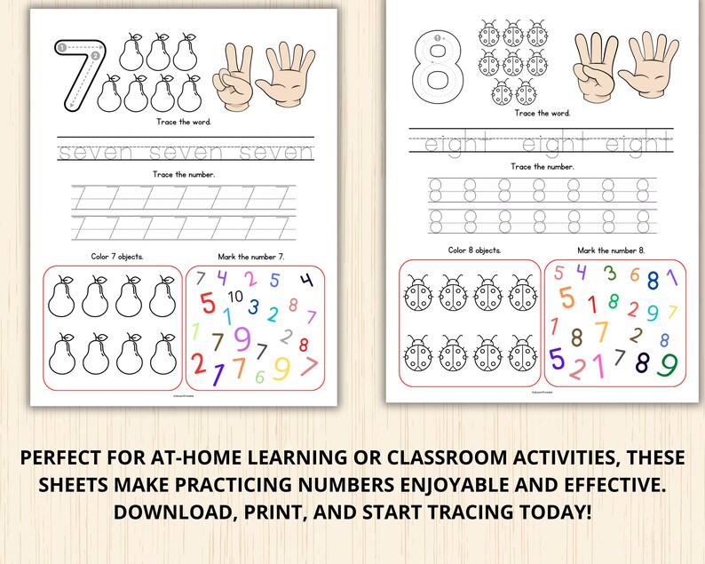 Number Tracing Worksheets,number Tracing Sheet,traceable Numbers ...