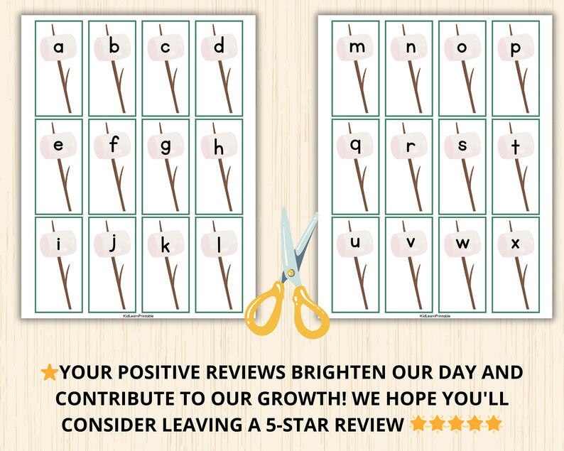 Camping Letter Match,preschool Letters,alphabet Matching Game,camping ...