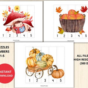 Encourage your child's number skills with this Fall Number Sequence Puzzle! Designed with vibrant autumn-themed illustrations, this activity challenges kids to put numbers in order, enhancing their counting and sequencing abilities.