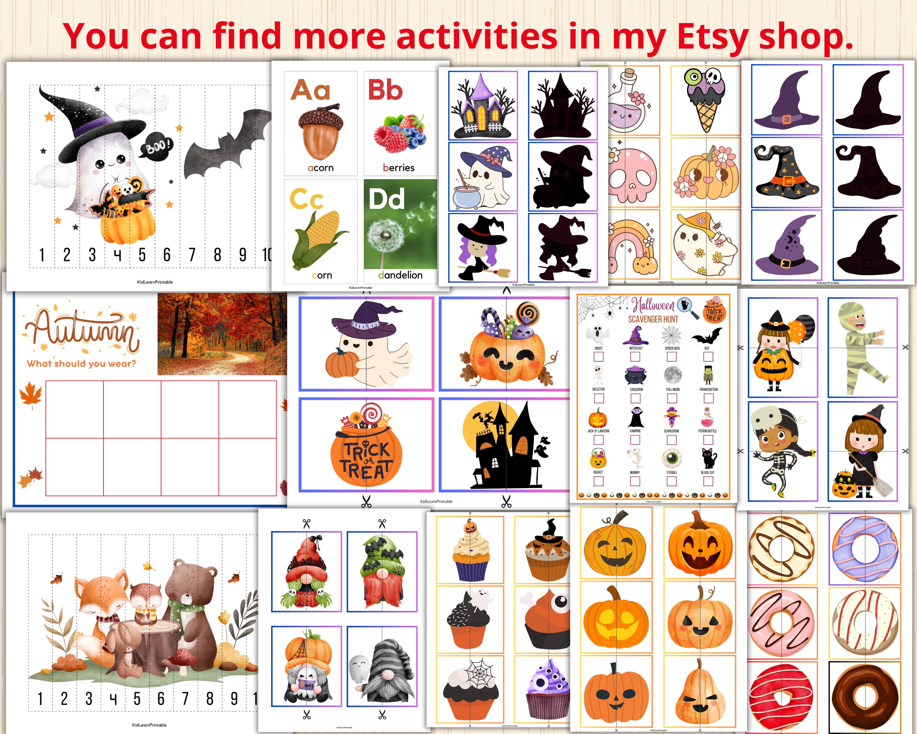 Halloween Patterns,halloween Montessori,pattern Worksheet,homeschool ...
